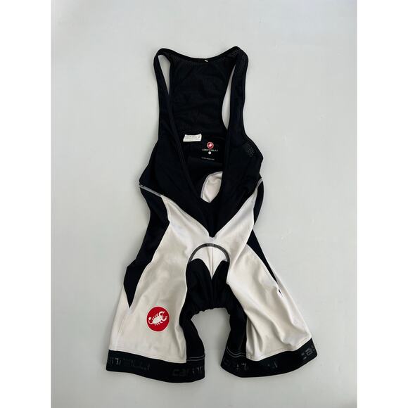 Castelli Black & White Padded Cycling Bib Shorts Team Italy Mens Size Large - Picture 1 of 16